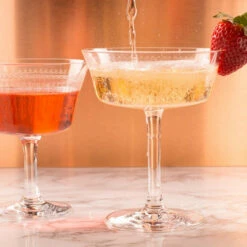 Urban Bar 1920 Prohibition Etched Crystal Retro Fizzio Glasses - 8.79 Oz - Set Of 4 -PourLab Zone ub3006 retro 1920 fizzio glass 3 55146.1590772608