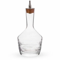 Urban Bar Bitters Bottle - Horizontal Cut Glass With Stainless Steel Dasher Top - 200ml