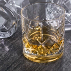 Urban Bar Ginza Cut Crystal Old Fashioned Whiskey Rocks Glasses - 10 Oz - Set Of 6 -PourLab Zone ub4830 urban bar ginza cut crystal old fashioned whiskey rocks glasses 10 oz set of 6 06 63561.1590772688