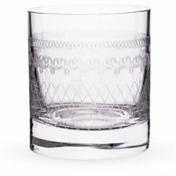 Urban Bar Etched Crystal 1910 Retro Old Fashioned Glasses - 10.1 Oz - Set Of 6