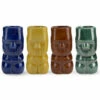 Ceramic Tiki Shot Glass Set - 2 Oz - 4 Pieces