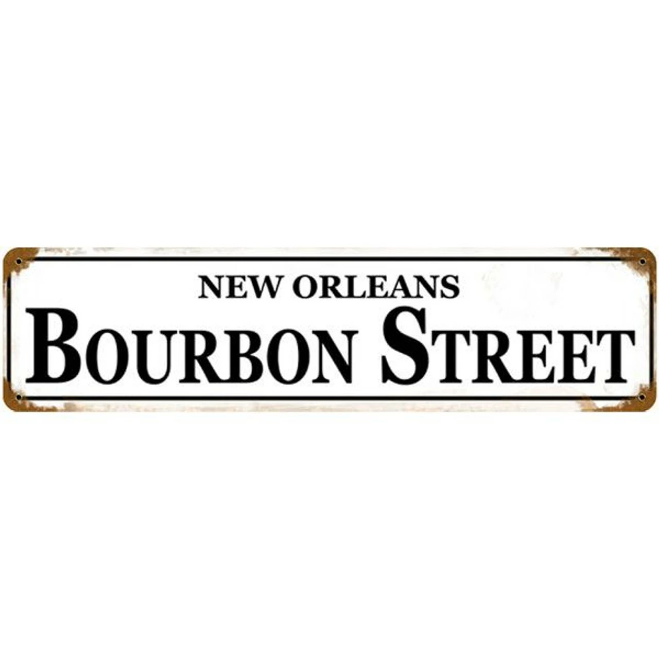 Vintage New Orleans Bourbon Street Metal Bar Sign 3 Vintage New Orleans Bourbon Street Metal Bar Sign