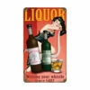 Vintage Liquor Pin-Up Girl Metal Bar Sign -PourLab Zone v504 barsign b1 1 45864.1590772780